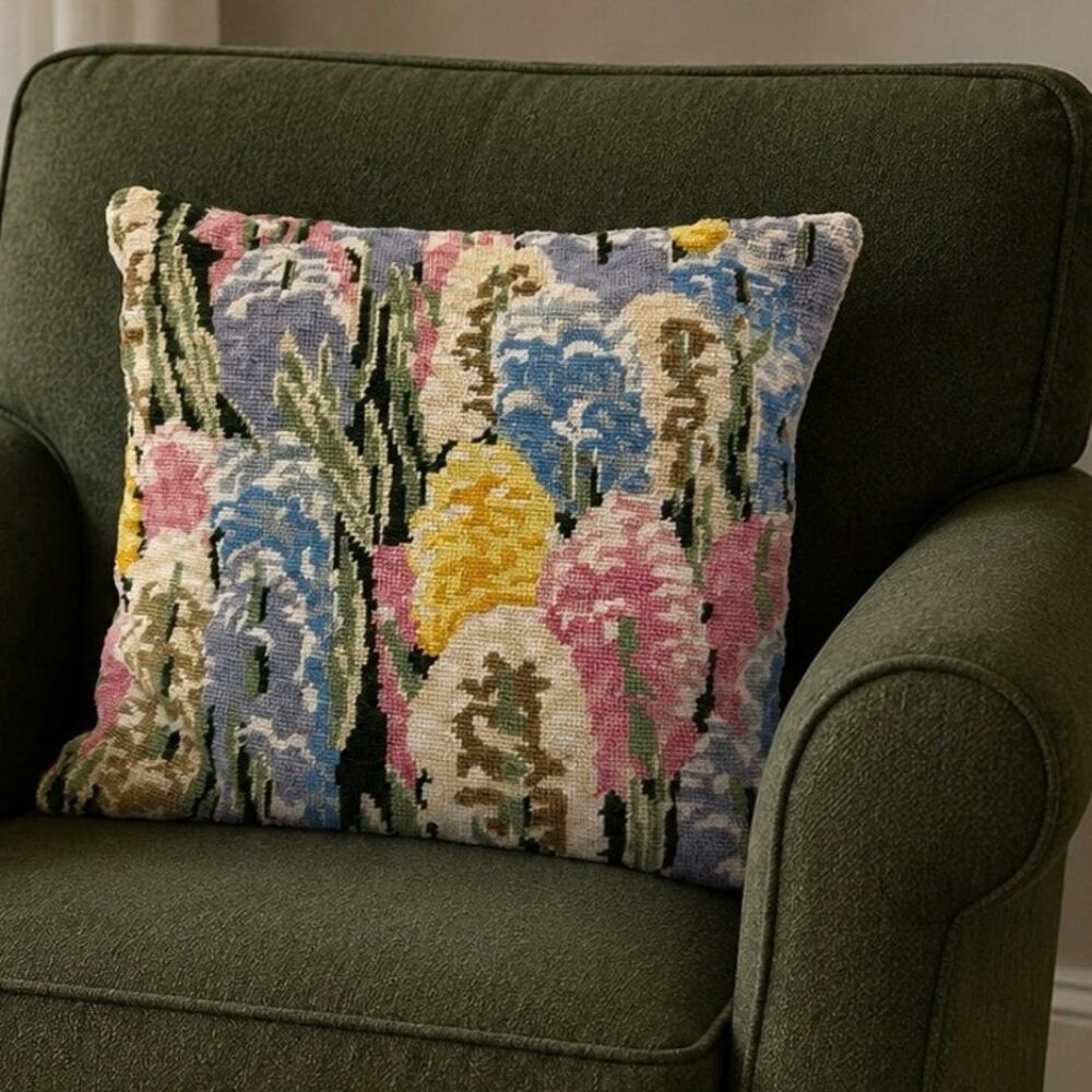 Vintage Needlepoint Pillow